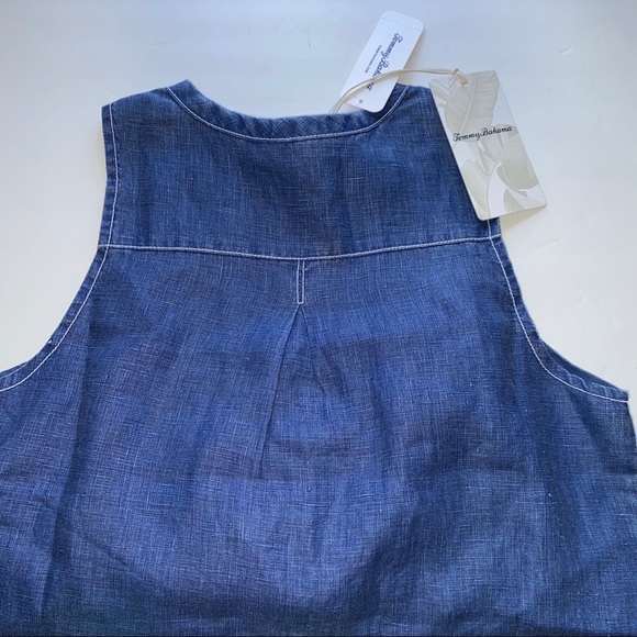 NWT TOMMY BAHAMA Sea Glass Linen Shift Dress XS/TP - Picture 12 of 16